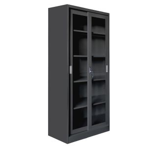 ΒΙΒΛΙΟΘΗΚΗ ΜΕ ΣΥΡΟΜΕΝΕΣ ΠΟΡΤΕΣ SLINGER HM6632.01 ΜΕΤΑΛΛΙΚΗ ΜΑΥΡΗ 90x40x185Υεκ |  Βιβλιοθήκες γραφείου στο espiti