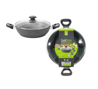 Κατσαρόλα Αντικολλητική Με Γυάλινο Καπάκι CookStone Αλουμινίου Φ28cm 06511454 ArteLibre |  Μαγειρικά Σκεύη στο espiti