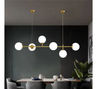 Φωτιστικό οροφής Bemfy pakoworld led χρυσό μεταλλικό 120x15x15εκ |  Οροφής στο espiti