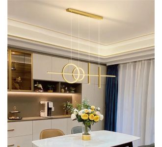 Φωτιστικό οροφής Neron pakoworld led χρυσό μεταλλικό 100x25x26εκ |  Οροφής στο espiti