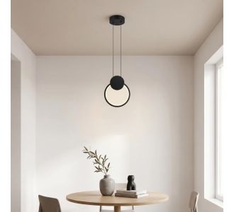 Φωτιστικό οροφής Ganden pakoworld led μαύρο μεταλλικό Φ26,5x20εκ |  Οροφής στο espiti