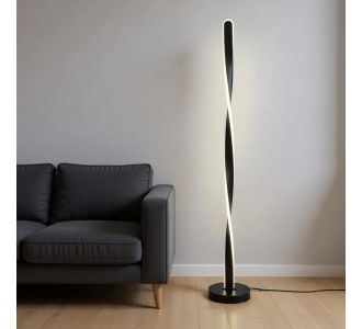 Φωτιστικό δαπέδου Jounko pakoworld led μαύρο μεταλλικό Φ20x130εκ |  Δαπέδου στο espiti