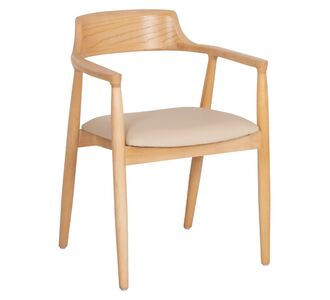 ΠΟΛΥΘΡΟΝΑ ΤΡΑΠΕΖΑΡΙΑΣ TARGA HM18336.11 RUBBERWOOD ΦΥΣΙΚΟ & PU ΕΚΡΟΥ 58x54x78Yεκ |  Καρέκλες στο espiti