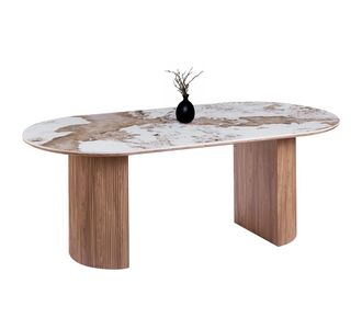 ΤΡΑΠΕΖΙ ΟΒΑΛ MARBLEX HM18428 ΚΕΡΑΜΙΚΟ TOP ΣΕ PANDORA--MDF ΠΟΔΙΑ 210x100x77Υεκ |  Τραπεζάκια σαλονιού στο espiti