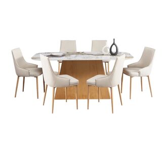 ΣΕΤ ΤΡΑΠΕΖΑΡΙΑΣ 7ΤΜΧ NORDU HM21359 ΚΕΡΑΜΙΚΟ TOP/MDF ΒΑΣΗ--PU ΚΡΕΜ/ΜΕΤΑΛ.ΠΟΔΙΑ |  Σετ τραπεζαρίες στο espiti