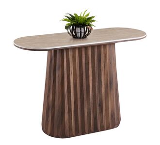 ΚΟΝΣΟΛΑ WALDEN HM18439 ΚΕΡΑΜΙΚΟ TOP ΤΡΑΒΕΡΤΙΝΑ--MDF ΒΑΣΗ ΚΑΡΥΔΙ 120x40x76Υεκ |  Μπουφέδες στο espiti