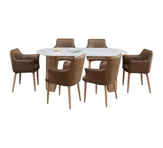 ΣΕΤ ΤΡΑΠΕΖΑΡΙΑΣ 7ΤΜΧ MELLOW HM21361 ΚΕΡΑΜΙΚΟ TOP/MDF ΠΟΔΙΑ--PU ΚΑΦΕ/ΜΕΤΑΛ.ΠΟΔΙΑ |  Σετ τραπεζαρίες στο espiti