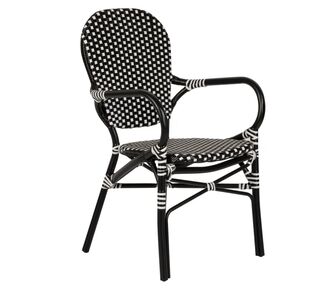 Καρέκλα Κήπου ArteLibre BOALI Μαύρο/Λευκό Αλουμίνιο/Rattan 41x45x92cm 14840005 ArteLibre |  Καναπέδες - Καρέκλες  στο espiti