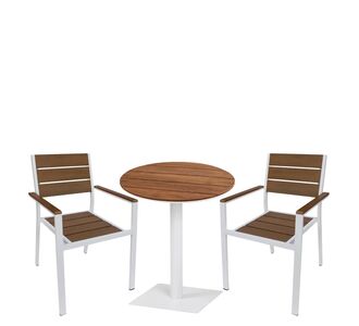 Σετ Τραπεζαρία Κήπου ArteLibre TENERIFE Καρυδί/Λευκό Polywood/Αλουμίνιο/Ξύλο Με 2 Πολυθρόνες 14990712 14990712 ArteLibre |  Σετ τραπεζαρία κήπου στο espiti