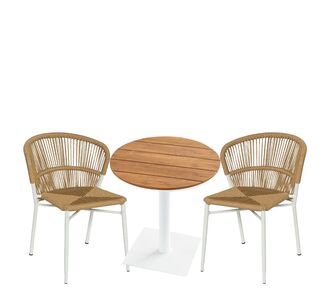 Σετ Τραπεζαρία Κήπου ArteLibre TENERIFE Καρυδί/Φυσικό/Λευκό Polywood/Αλουμίνιο/Rattan Με 2 Πολυθρόνες 14990721 14990721 ArteLibre |  Σετ τραπεζαρία κήπου στο espiti
