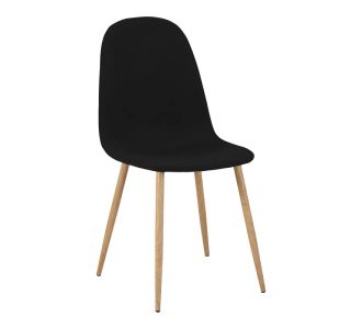 Καρέκλα Vela 43.5x52x89cm Μαυρη με Ξύλινα Πόδια AlphaB2B |  Καρέκλες στο espiti