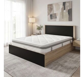 Κρεβάτι με στρώμα Athos Utopia pakoworld sonoma και ανθρακί 160x200εκ |  Κρεβάτια στο espiti