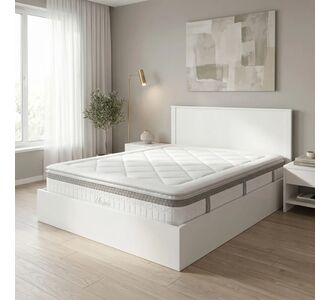 Κρεβάτι με στρώμα Athos Utopia pakoworld λευκό 160x200εκ |  Κρεβάτια στο espiti