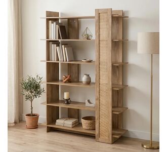 Βιβλιοθήκη Oslo pakoworld sonoma 100x32x146.5εκ |  Βιβλιοθήκες στο espiti
