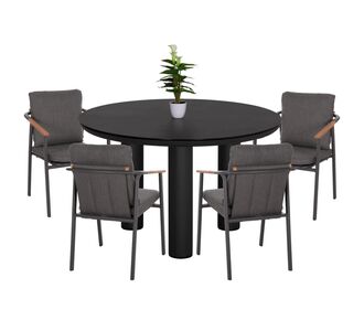ΣΕΤ ΤΡΑΠΕΖΑΡΙΑΣ ΕΞ.ΧΩΡΟΥ 5ΤΜΧ SENTI HM11003.01 ΑΛΟΥΜΙΝΙΟ & OLEFIN ΜΑΞΙΛΑΡΙΑ ΓΚΡΙ |  Σετ τραπεζαρία κήπου στο espiti