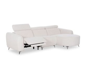 ΚΑΝΑΠΕΣ ΔΕΞΙΑ ΓΩΝΙΑ 3Θ ΜΕ RECLINE VALENTE HM3317.02R ΜΠΕΖ ΥΦΑΣΜΑ 275x160x104Yεκ |  Καναπέδες γωνιακοί στο espiti