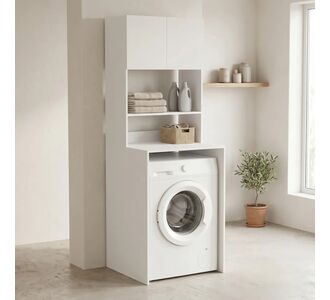 Έπιπλο πλυντηρίου Chaxe pakoworld λευκό 65x60x183.6εκ |  Σετ Μπάνιου στο espiti