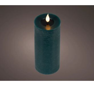 Beauty Home LED Κερί από Κερί Wax με Ρεαλιστική Φλόγα Emerald Ø7.5 x 20 cm       |  Κεριά στο espiti