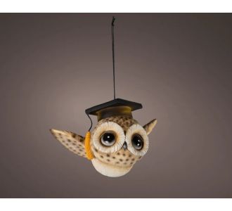 Beauty Home Φωτιζόμενη Κρεμαστή Κουκουβάγια LED Polyresin Καφέ 16 cm       |  Χριστουγεννιάτικα Διακοσμητικά στο espiti
