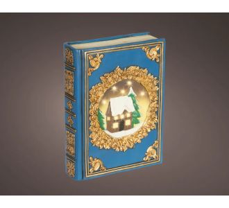 Beauty Home Φωτιζόμενο Διακοσμητικό Βιβλίο LED Polyresin Μπλε 22 cm       |  Χριστουγεννιάτικα Διακοσμητικά στο espiti