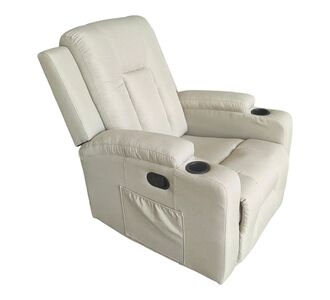 Πολυθρόνα relax με μηχανισμό massage Gessel pakoworld μπεζ ύφασμα 80x90x98εκ |  Πολυθρόνες σαλονιού στο espiti