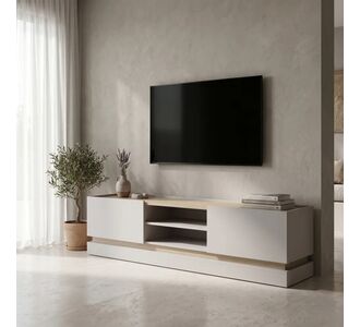 Έπιπλο τηλεόρασης Wendo pakoworld γκρι-sonoma 200x37x47εκ |  Έπιπλα τηλεόρασης στο espiti