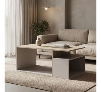 Τραπέζι σαλονιού Wendo pakoworld γκρι-sonoma 91x37x50εκ |  Τραπεζάκια σαλονιού στο espiti
