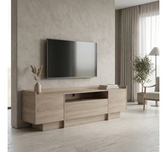 Έπιπλο τηλεόρασης Derden pakoworld sonoma 197x38x58εκ |  Έπιπλα τηλεόρασης στο espiti