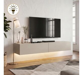 Έπιπλο τηλεόρασης επιτοίχιο Aristo Megapap με LED χρώμα sandstone 135x31,6x25εκ. |  Έπιπλα τηλεόρασης στο espiti