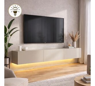 Έπιπλο τηλεόρασης επιτοίχιο Damla Megapap με LED χρώμα sandstone 180x29,5x29,5εκ. |  Έπιπλα τηλεόρασης στο espiti