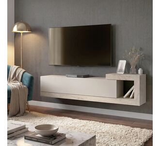 Έπιπλο τηλεόρασης επιτοίχιο Volare Megapap χρώμα sandstone - travertine 150x29,6x38,6εκ. |  Έπιπλα τηλεόρασης στο espiti