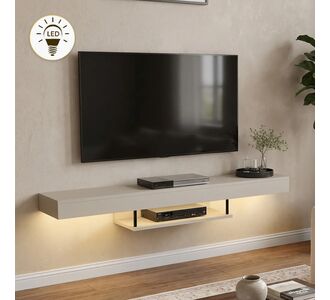 Έπιπλο τηλεόρασης επιτοίχιο Albares Megapap με LED χρώμα sandstone 150x29,6x22εκ. |  Έπιπλα τηλεόρασης στο espiti