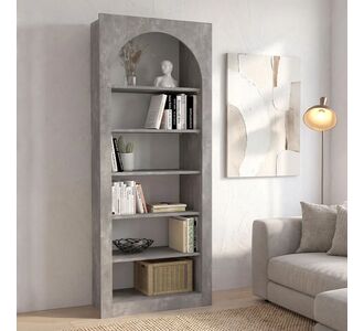 Βιβλιοθήκη Voila Megapap χρώμα γκρι σκυροδέματος 74x35x180εκ. |  Βιβλιοθήκες στο espiti
