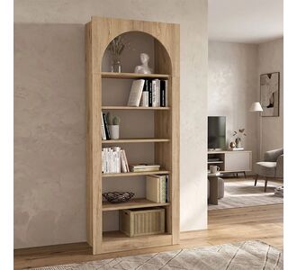 Βιβλιοθήκη Voila Megapap χρώμα sepet oak 74x35x180εκ. |  Βιβλιοθήκες στο espiti