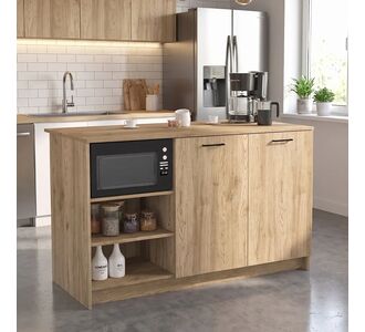 Τραπέζι - Πάγκος κουζίνας Peres Megapap χρώμα sepet oak 150x70x91,8εκ. |  Οργάνωση σπιτιού - μικροέπιπλα στο espiti