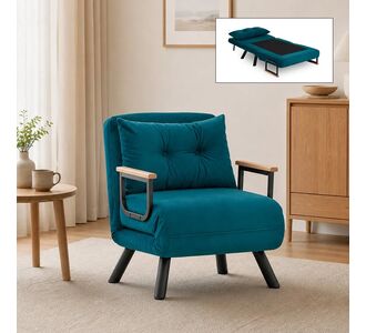 Πολυθρόνα - Κρεβάτι Sando Megapap υφασμάτινη χρώμα πετρόλ 60x78x78εκ. |  Πολυθρόνες - Κρεβάτι στο espiti