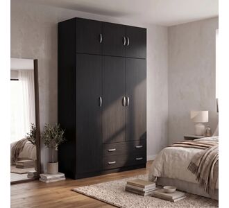 Ντουλάπα τρίφυλλη με πατάρι Alvia pakoworld wenge 150x51x240εκ |  Ντουλάπες ρούχων στο espiti