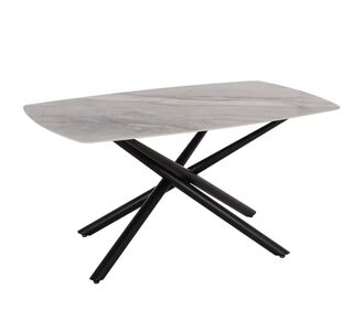 ΤΡΑΠΕΖΙ ΤΡΑΠΕΖΑΡΙΑΣ ISKA HM18420 ΚΕΡΑΜΙΚΟ TOP ΣΕ ΛΕΥΚΟ/ΚΑΦΕ ΜΑΡΜΑΡΟ 160x90x79Υεκ |  Τραπεζάκια σαλονιού στο espiti