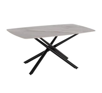 ΤΡΑΠΕΖΙ ΤΡΑΠΕΖΑΡΙΑΣ ISKA HM18423 ΚΕΡΑΜΙΚΟ TOP ΣΕ ΛΕΥΚΟ/ΚΑΦΕ ΜΑΡΜΑΡΟ 178x89x79Υεκ |  Τραπεζάκια σαλονιού στο espiti