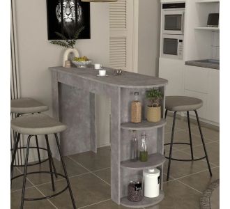 Τραπέζι μπαρ Vigne Megapap χρώμα γκρι σκυροδέματος 150x51,6x101,8εκ. |  Τραπέζια στο espiti