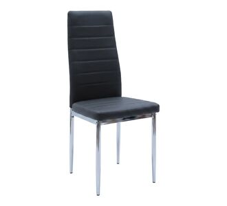 Καρέκλα Parker pakoworld μαύρο PU με πόδι χρωμίου 41x48x96εκ |  Καρέκλες στο espiti