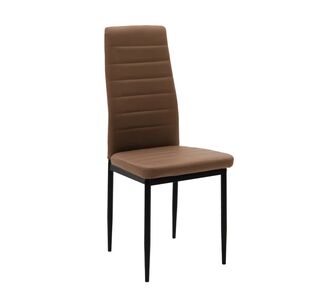 Καρέκλα Parker pakoworld cappuccino PU με μεταλλικό μαύρο πόδι 41x48x96εκ |  Καρέκλες στο espiti