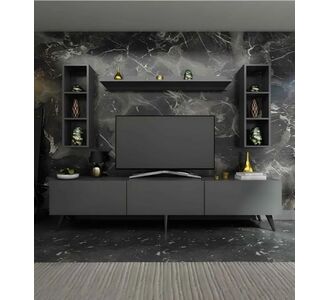 Stewehome Λευκό Έπιπλο Τηλεόρασης Τοίχου (150 cm) 396485 |  Έπιπλα τηλεόρασης στο espiti