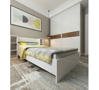 Stewehome ΚΡΕΒΑΤΙ ΜΟΝΟ ΧΩΡΙΣ ΣΤΡΩΜΑ ΜΕ ΡΑΦΙΑ 193.6x95x90 cm 829552 |  Παιδικά έπιπλα στο espiti
