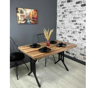 Stewehome Μοντέρνο Τραπεζαρία με Μαύρα Μεταλλικά Πόδια λευκό-120cm x (Μοντέρνο Τραπεζαρία με Μαύρα Μεταλλικά Πόδια) 120x80x73 cm 752476 |  Τραπέζια στο espiti