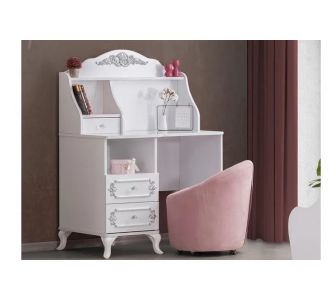 Stewehome Γραφείο με Συρτάρια σε Λευκό Χρώμα 132x95x60 cm 187534 |  Παιδικά έπιπλα στο espiti