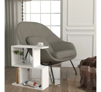 Stewehome Βοηθητικό Τραπεζάκι Karinus Λευκό 50x17.5x55.4 cm 517598 |  Τραπεζάκια βοηθητικά στο espiti
