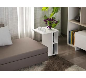 Stewehome Βοηθητικό Τραπεζάκι General Λευκό 35x45x65 cm 422477 |  Τραπεζάκια βοηθητικά στο espiti