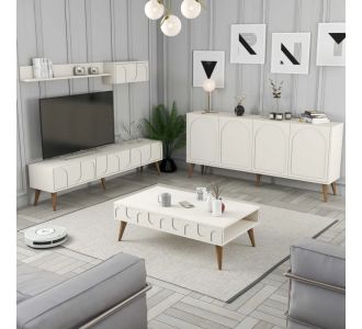 Stewehome Σαλόνι 4 τεμαχίων Atlas / Μαύρο 105x60x33.6 cm 686838 |  Φοιτητικα Πακετα στο espiti