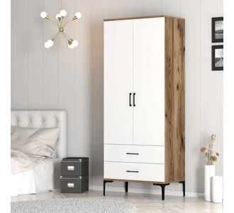 Stewehome Ντουλάπα με δύο πόρτες (T) Lidya / Ανθρακί 80x47x201 cm 324340 |  Ντουλάπες ρούχων στο espiti